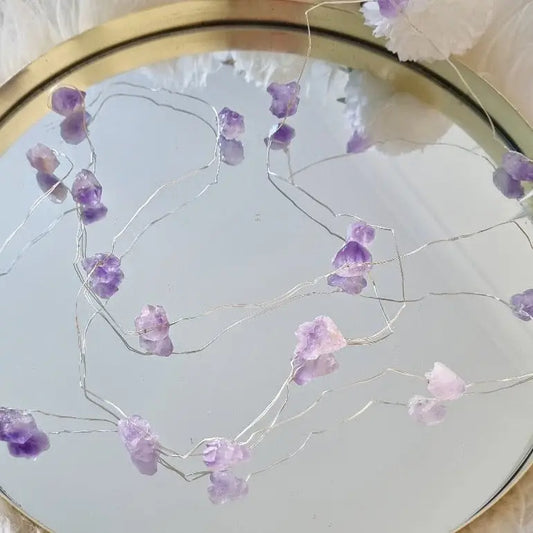 Two Libras Crystal String Fairy Lights - Amethyst