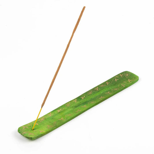 Wooden Incense Holder - Green