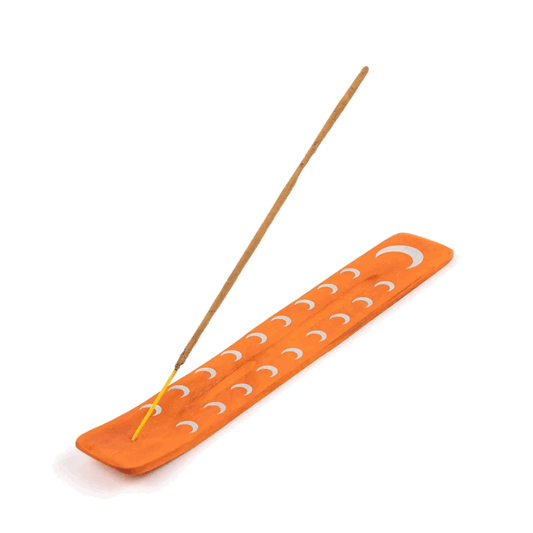 Wooden Incense Holder - Orange