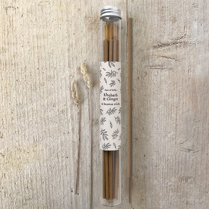 East of India Tube Of Incense Sticks - Rhubarb & Ginger