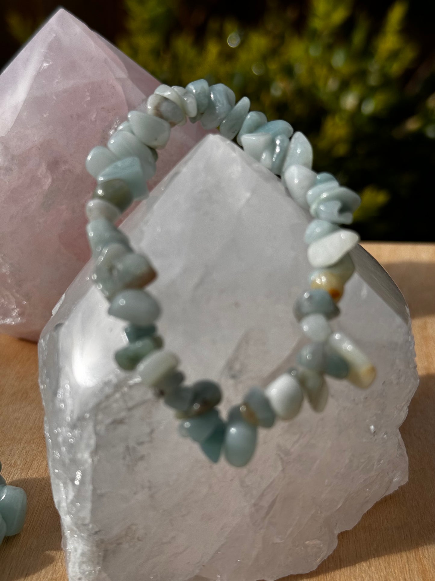 Amazonite Crystal Chip Bracelet