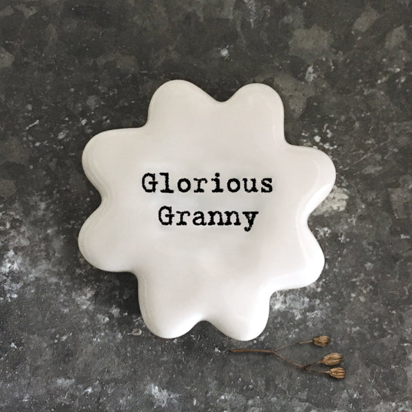 East of India Flower Token - Glorious Granny