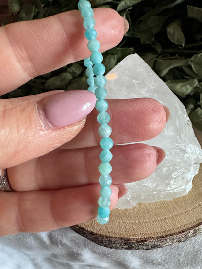 Amazonite Faceted Bead Bracelet