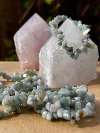 Amazonite Crystal Chip Bracelet