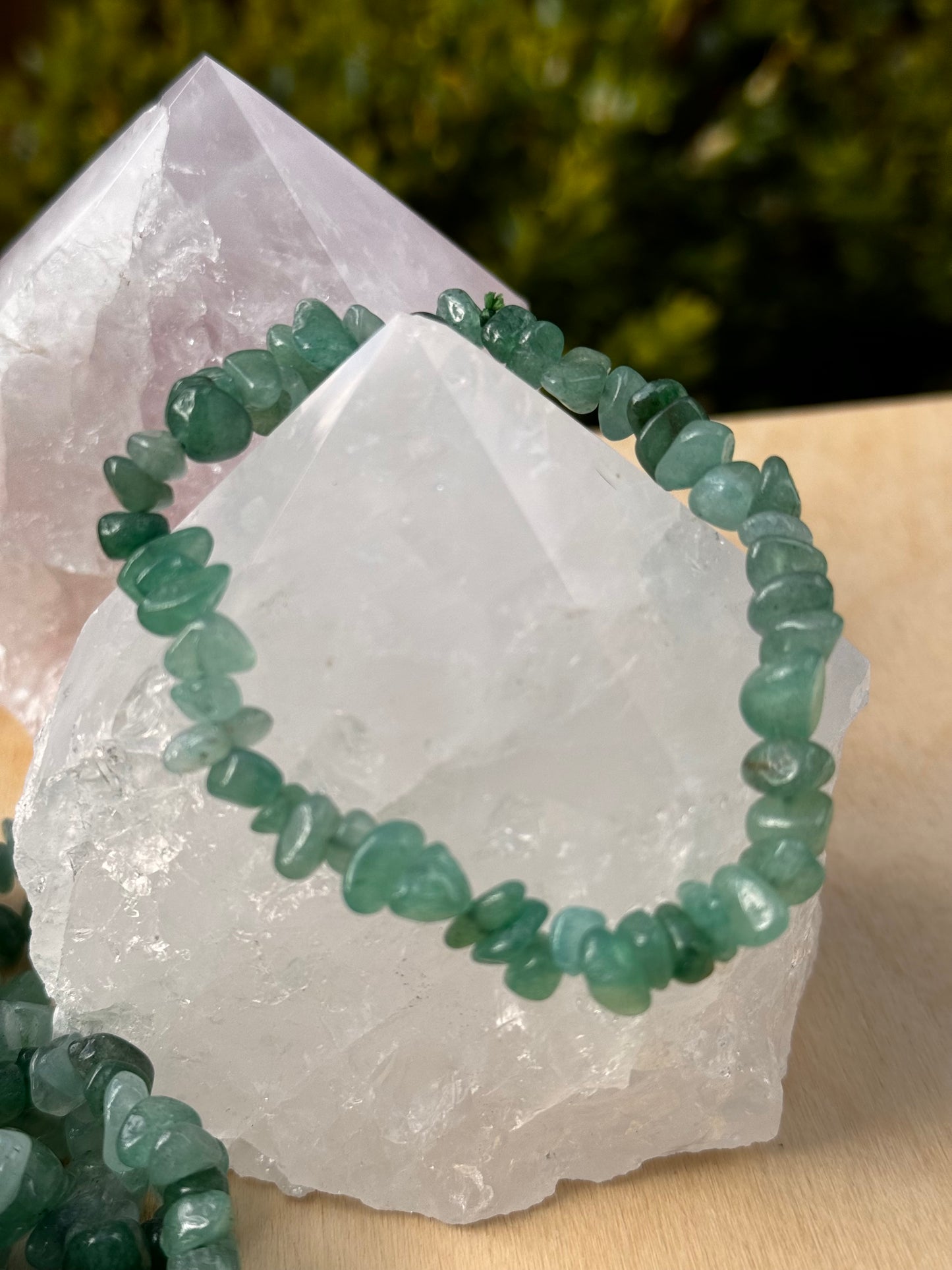 Aventurine Gem Chip Bracelet