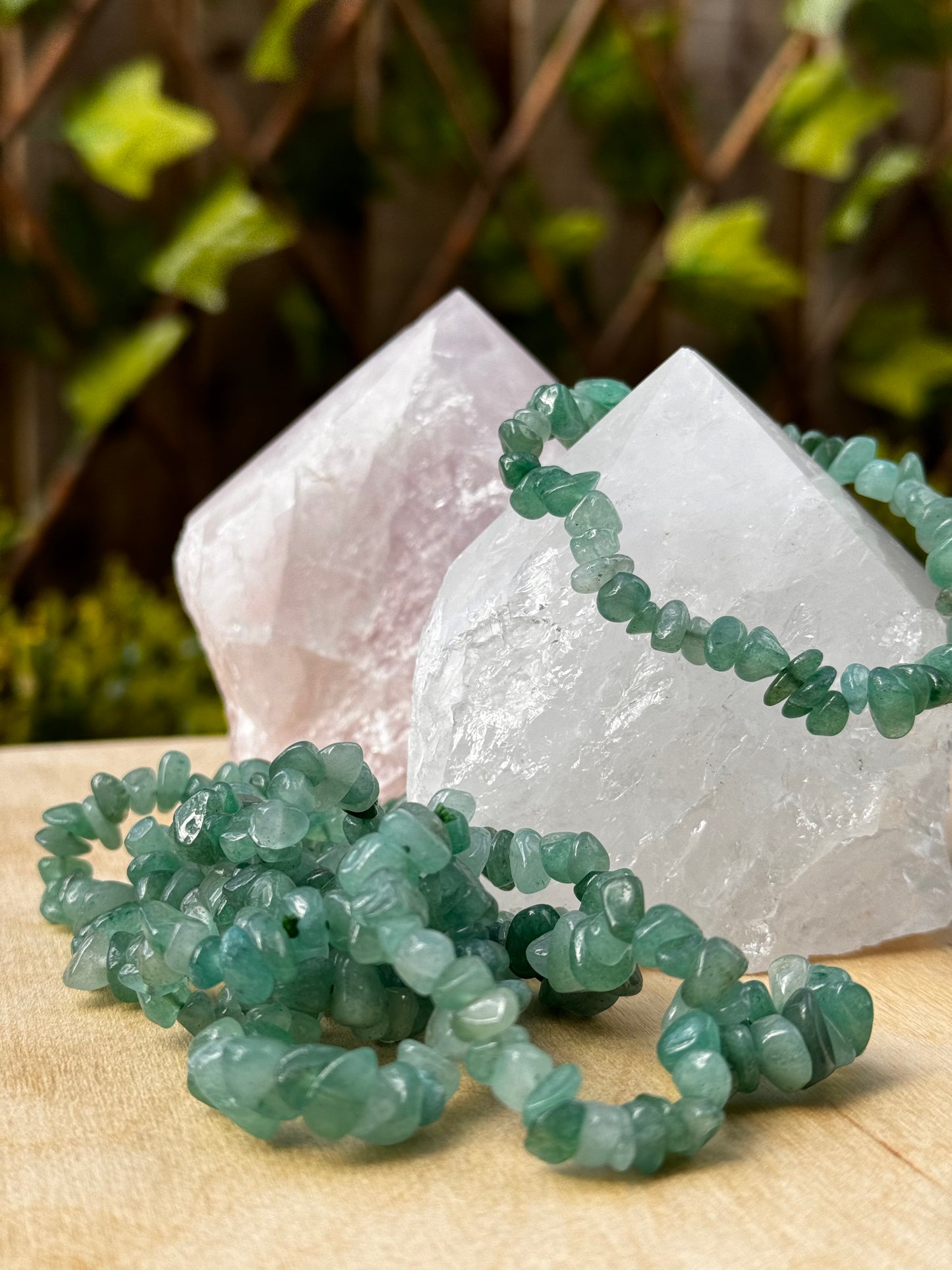 Aventurine Gem Chip Bracelet