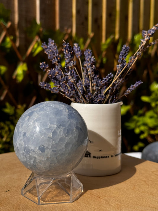 Celestite Polished Sphere 70mm