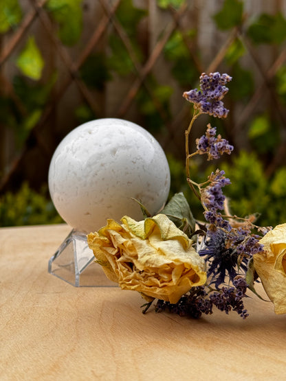 Druzy Snow Agate Sphere