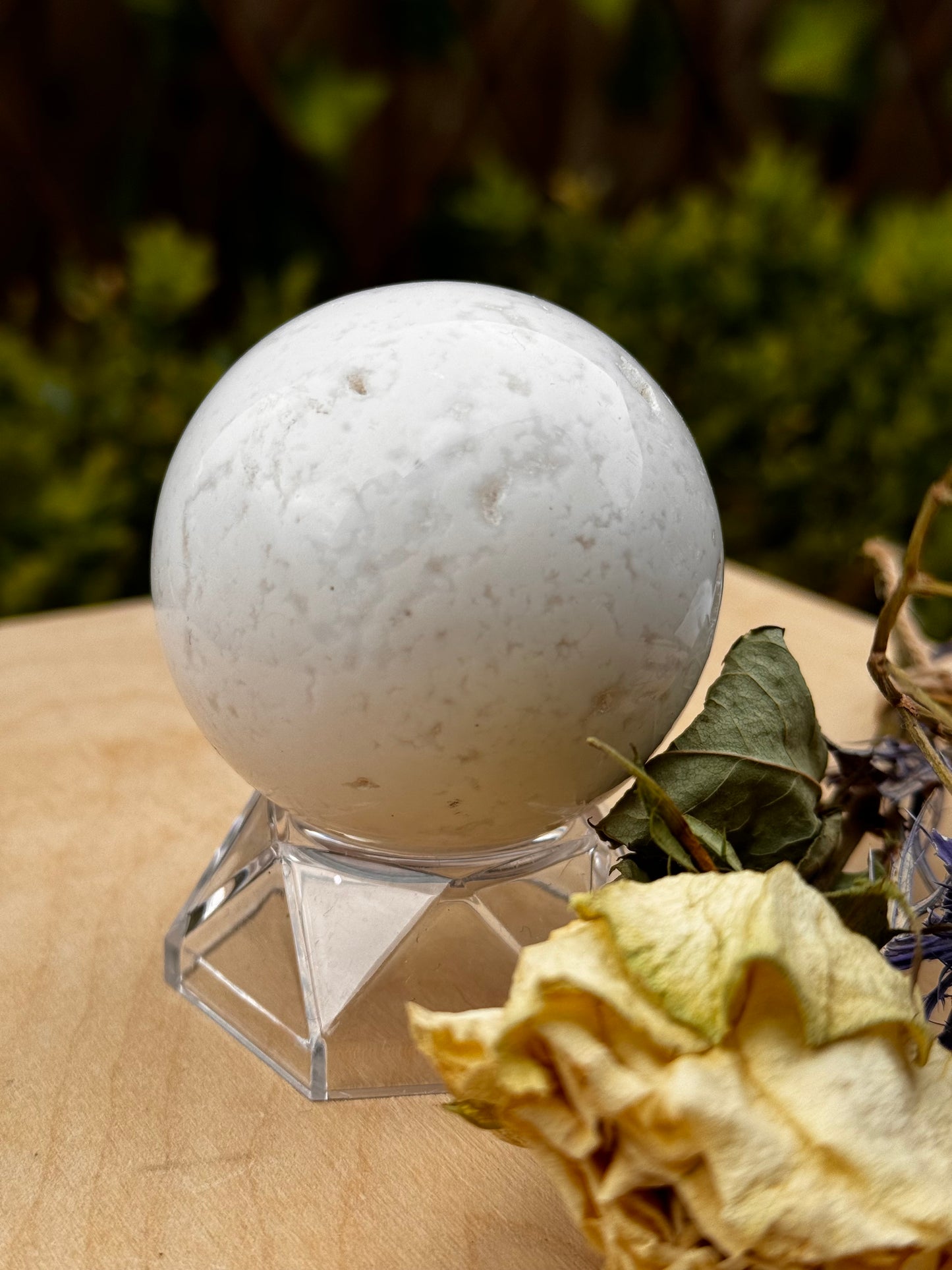 Druzy Snow Agate Sphere