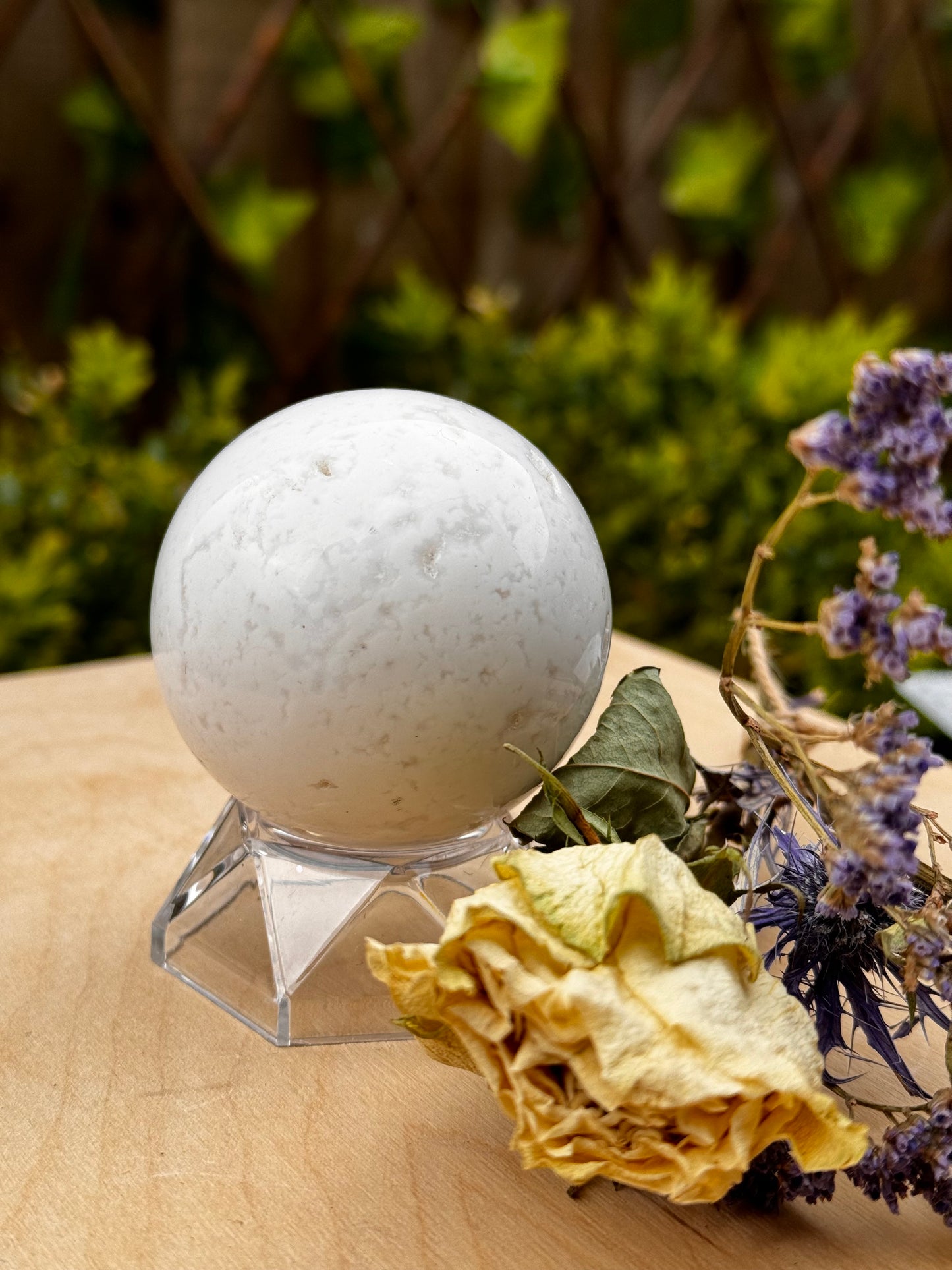 Druzy Snow Agate Sphere