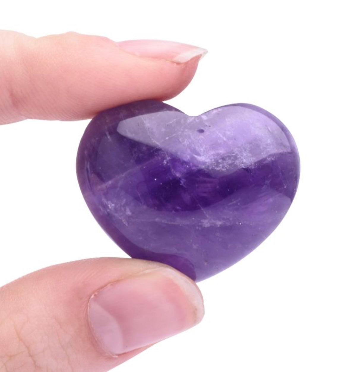 Amethyst Mini Heart Carving