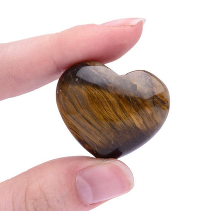 Tigers Eye Mini Heart Carving