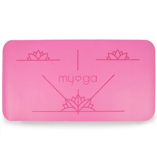 Myga Yoga Alignment Mat - Pink