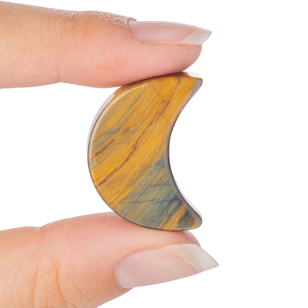 Tigers Eye Moon Carving