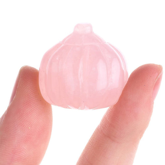 Rose Quartz Mini Carved Pumpkin