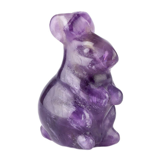 Amethyst Mini Rabbit Carving