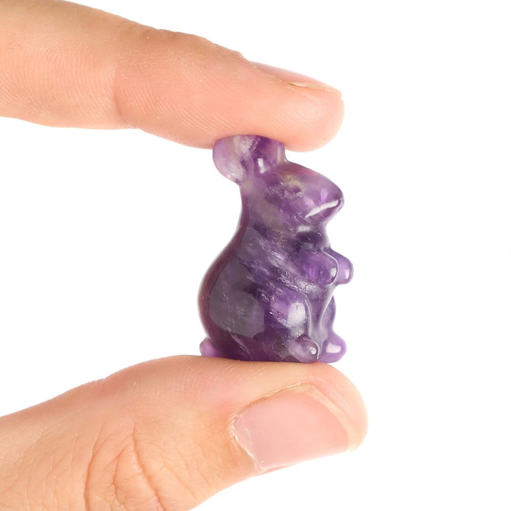 Amethyst Mini Rabbit Carving